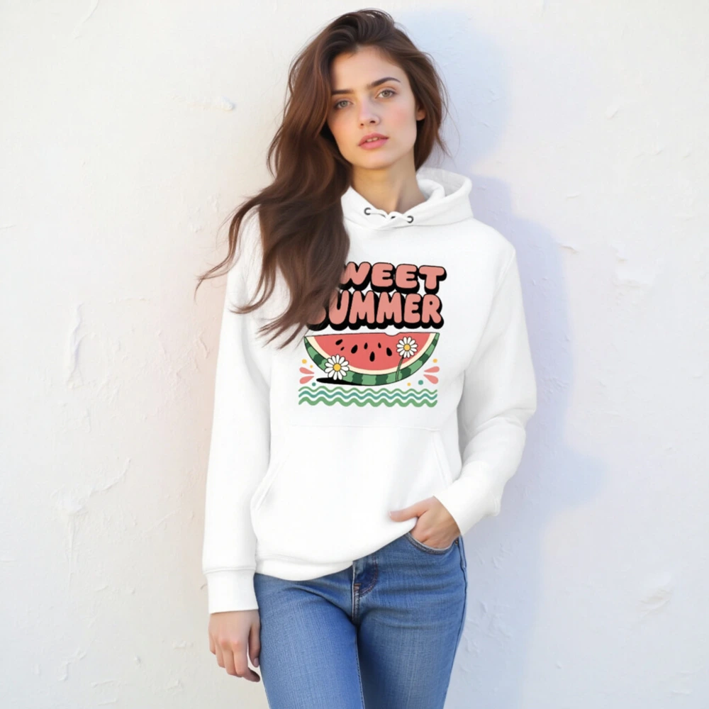 Sweet Summer Watermelon Hoodie - Unisex Eco-Friendly Essential Sweatshirt - Image 6