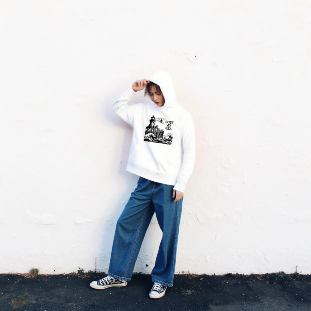 Lost at Sea Hoodie - Unisex Eco-Friendly Essential Hoodie - Image 2