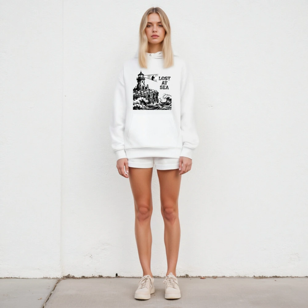 Lost at Sea Hoodie - Unisex Eco-Friendly Essential Hoodie - Image 4