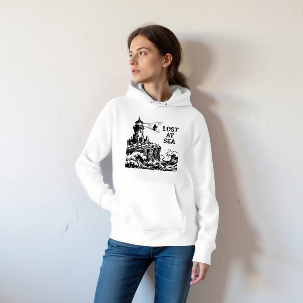 Lost at Sea Hoodie - Unisex Eco-Friendly Essential Hoodie - Image 5