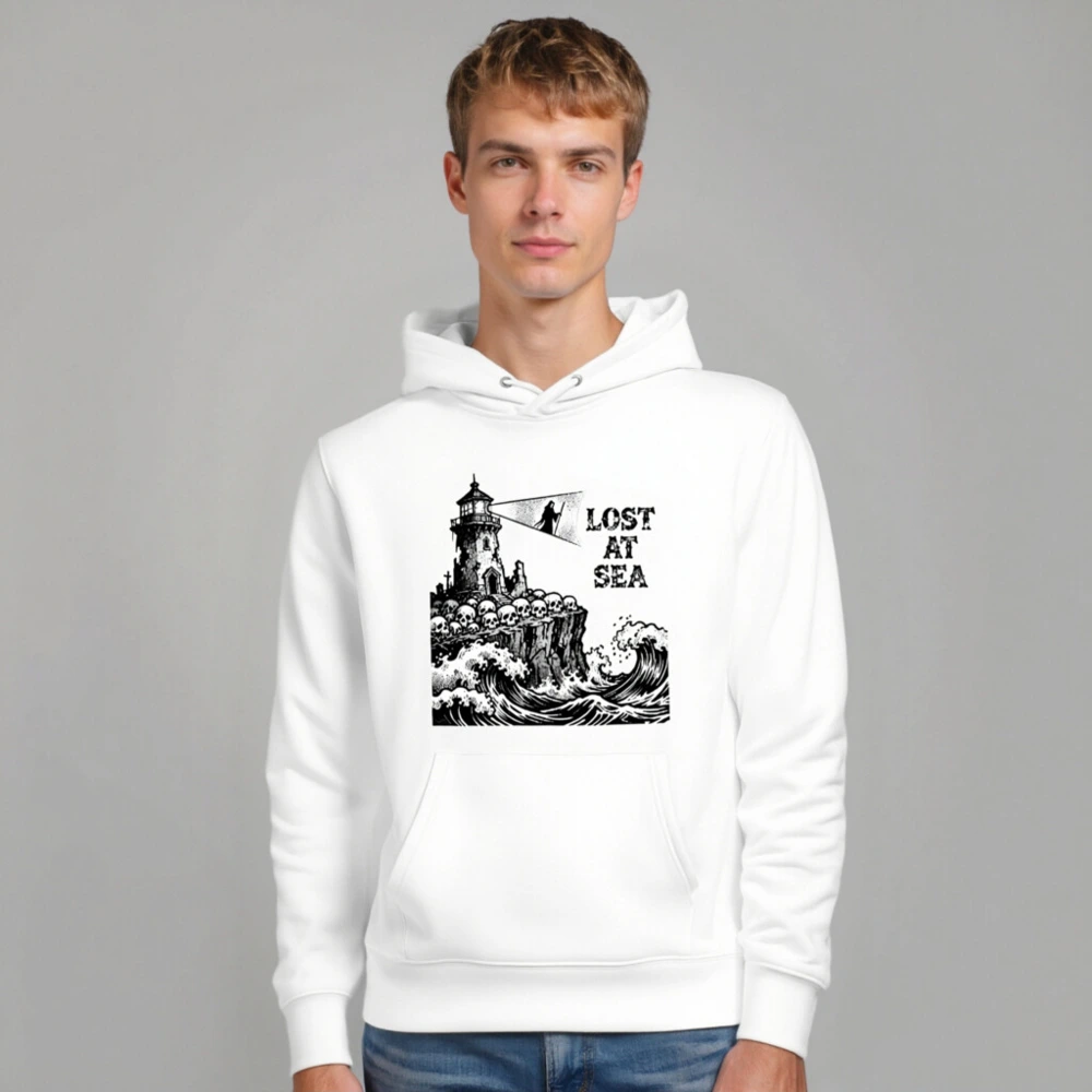 Lost at Sea Hoodie - Unisex Eco-Friendly Essential Hoodie - Image 7