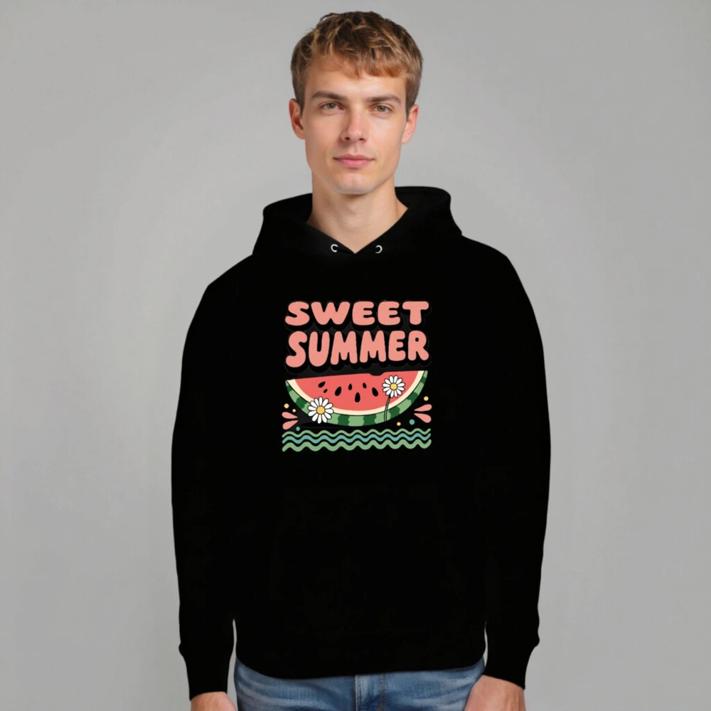 Sweet Summer Watermelon Hoodie - Unisex Eco-Friendly Essential Sweatshirt - Image 7