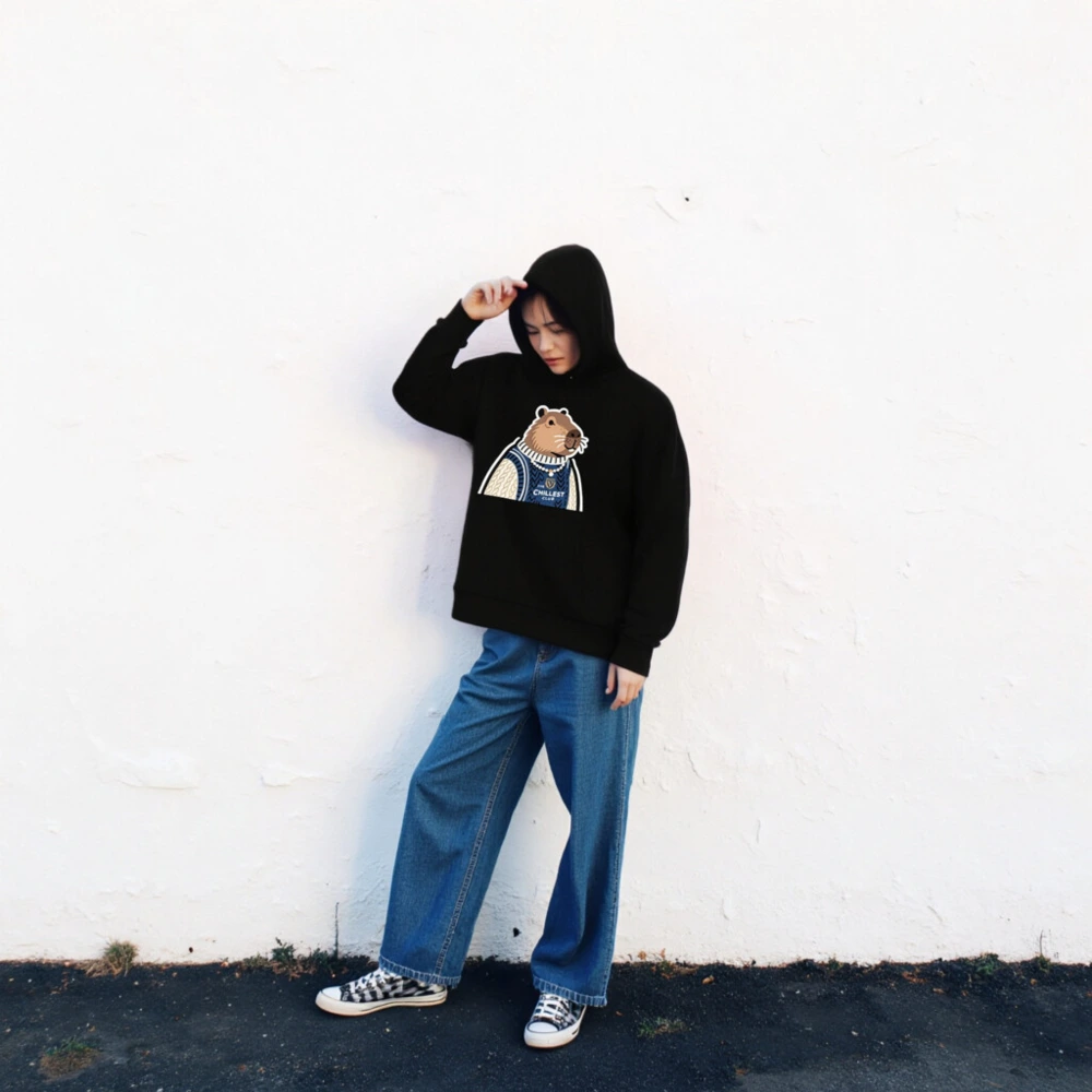 Unisex Eco Hoodie with Capybara Design | The Chillest Club - Image 2