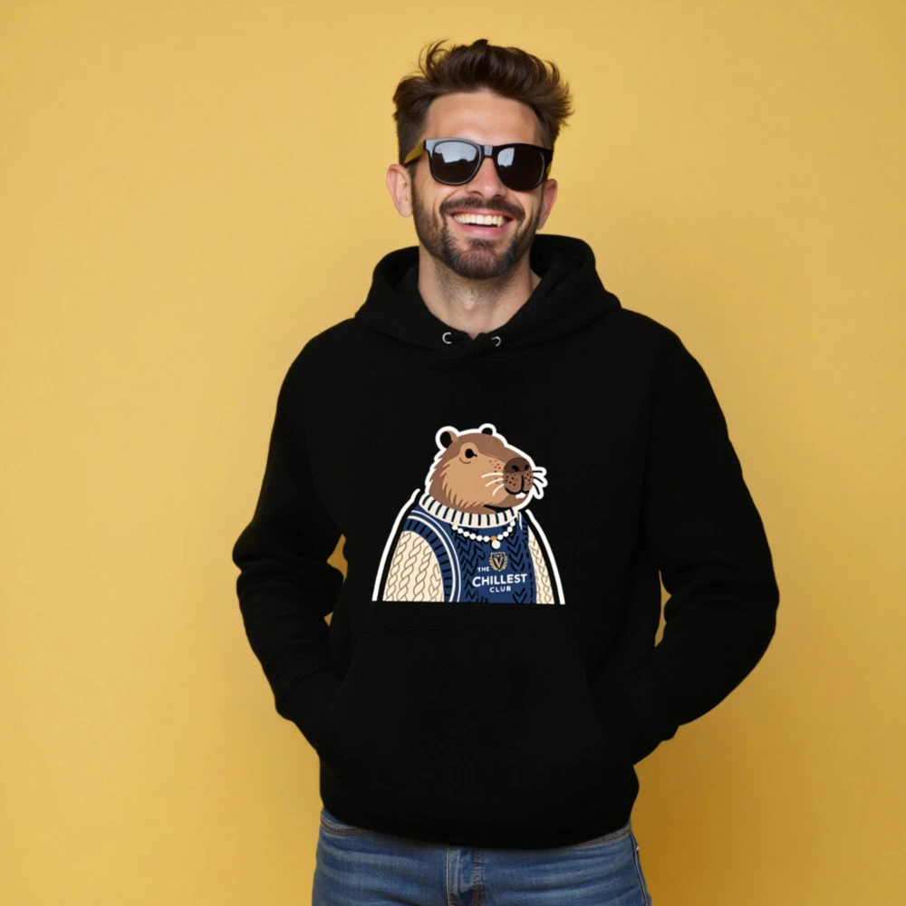 Unisex Eco Hoodie with Capybara Design | The Chillest Club - Image 5