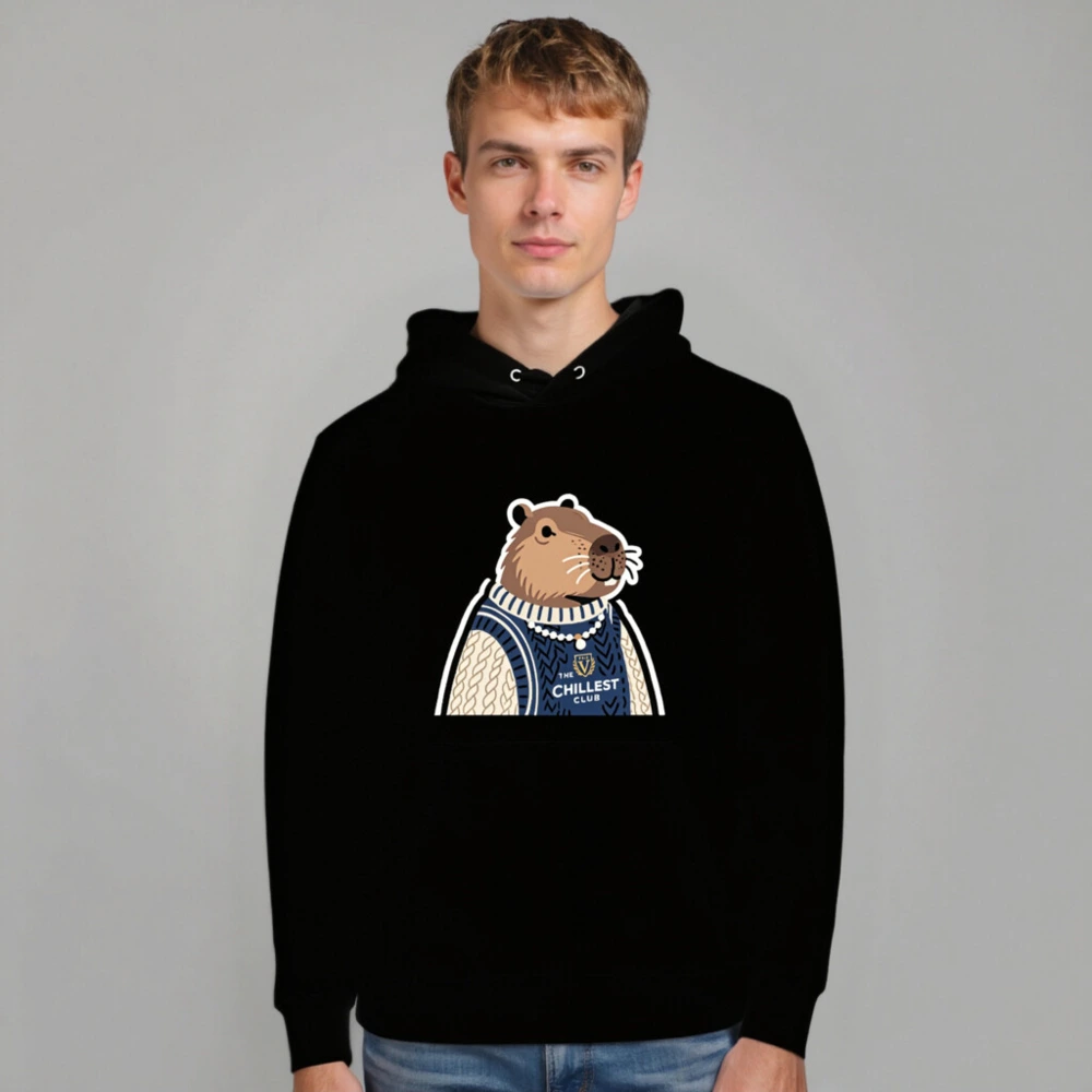 Unisex Eco Hoodie with Capybara Design | The Chillest Club - Image 7