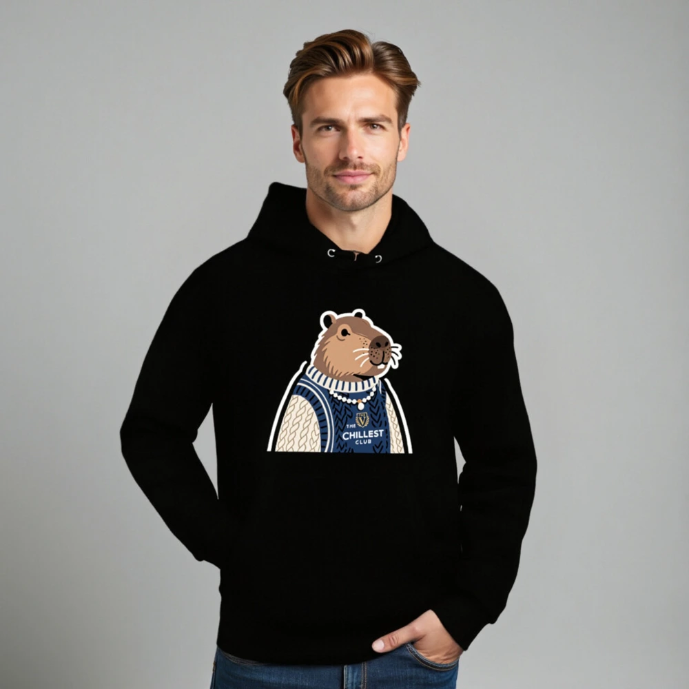 Unisex Eco Hoodie with Capybara Design | The Chillest Club - Image 8