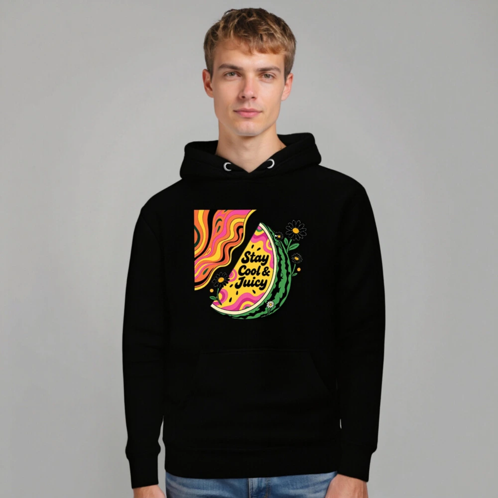 Unisex Watermelon Hoodie - Stay Cool & Juicy, Premium Pullover - Image 7