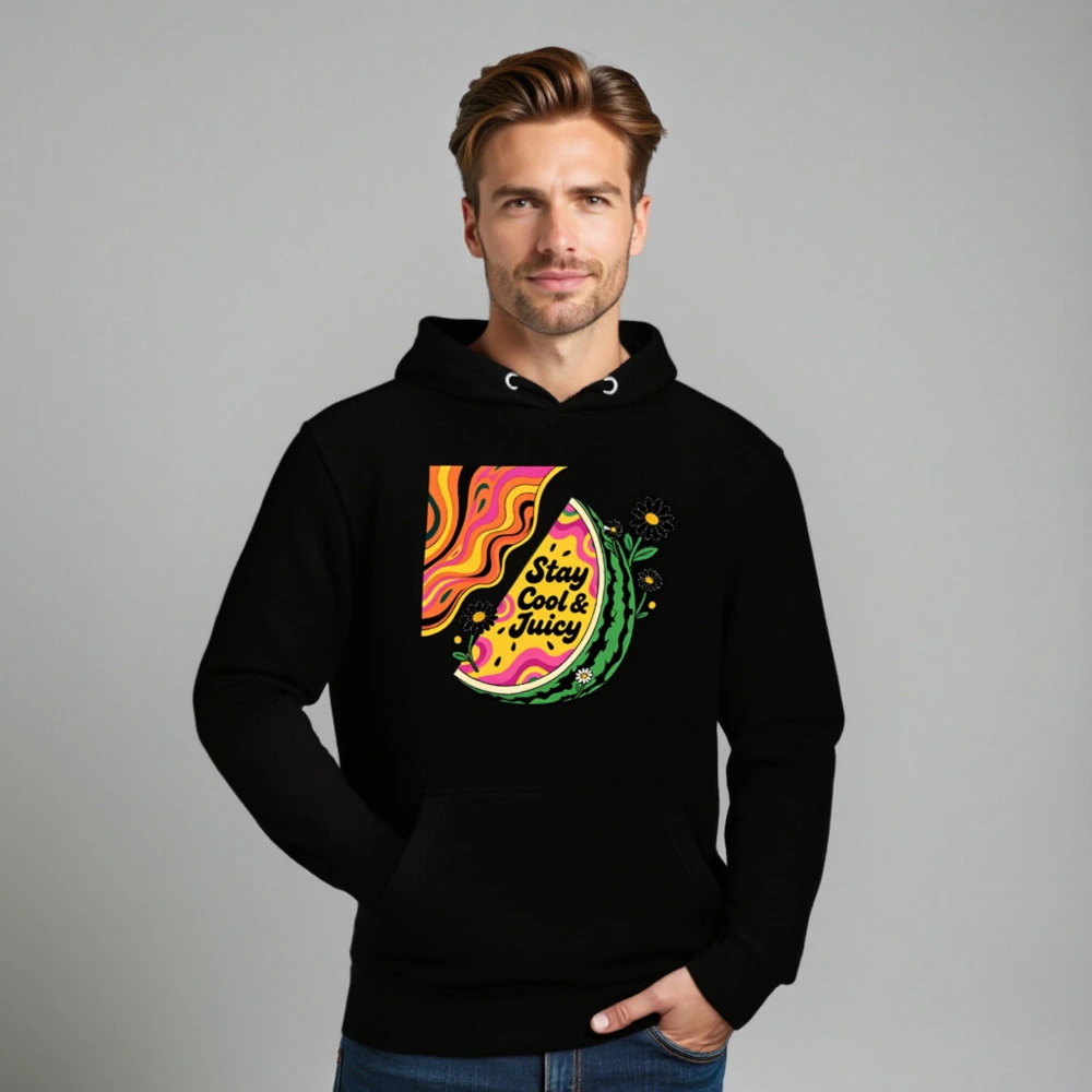 Unisex Watermelon Hoodie - Stay Cool & Juicy, Premium Pullover - Image 8