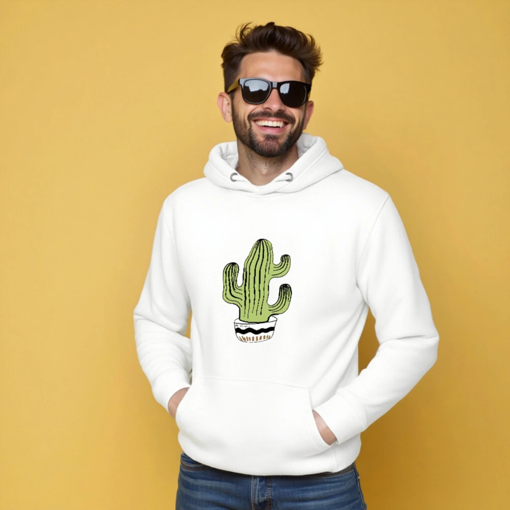 Unisex Premium Cactus Pullover Hoodie - Soft Comfort, Eco-Friendly Fabric - Image 4