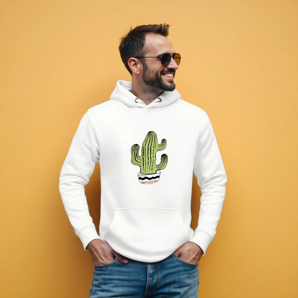 Unisex Premium Cactus Pullover Hoodie - Soft Comfort, Eco-Friendly Fabric - Image 5