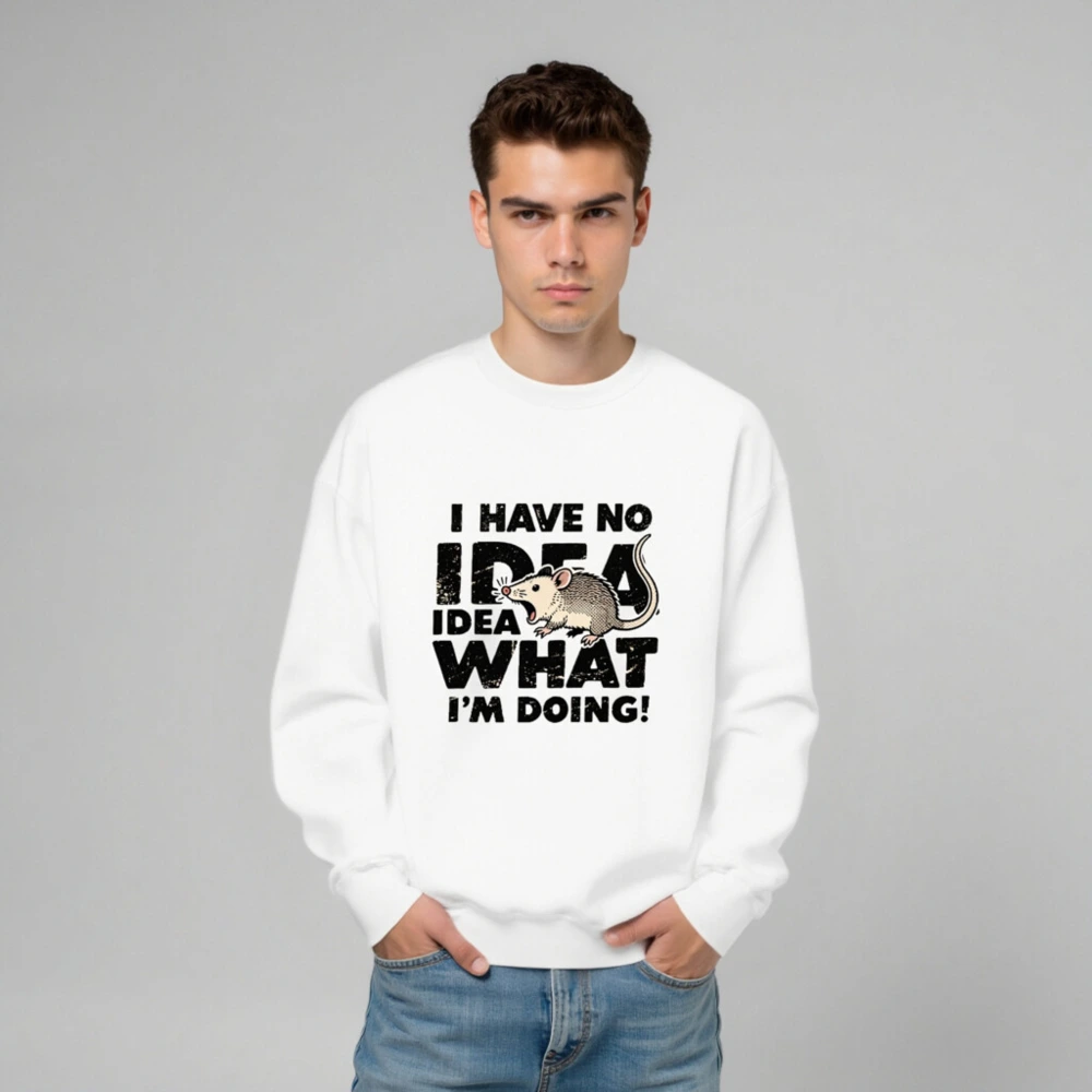 I Have No Idea What I'm Doing! Rat Sweatshirt - Unisex Crew Neck Sweatshirt - Image 6