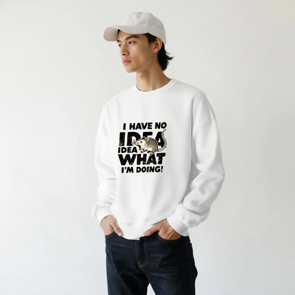 I Have No Idea What I'm Doing! Rat Sweatshirt - Unisex Crew Neck Sweatshirt - Image 7