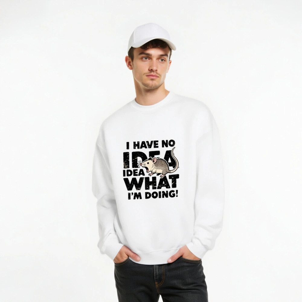 I Have No Idea What I'm Doing! Rat Sweatshirt - Unisex Crew Neck Sweatshirt - Image 8