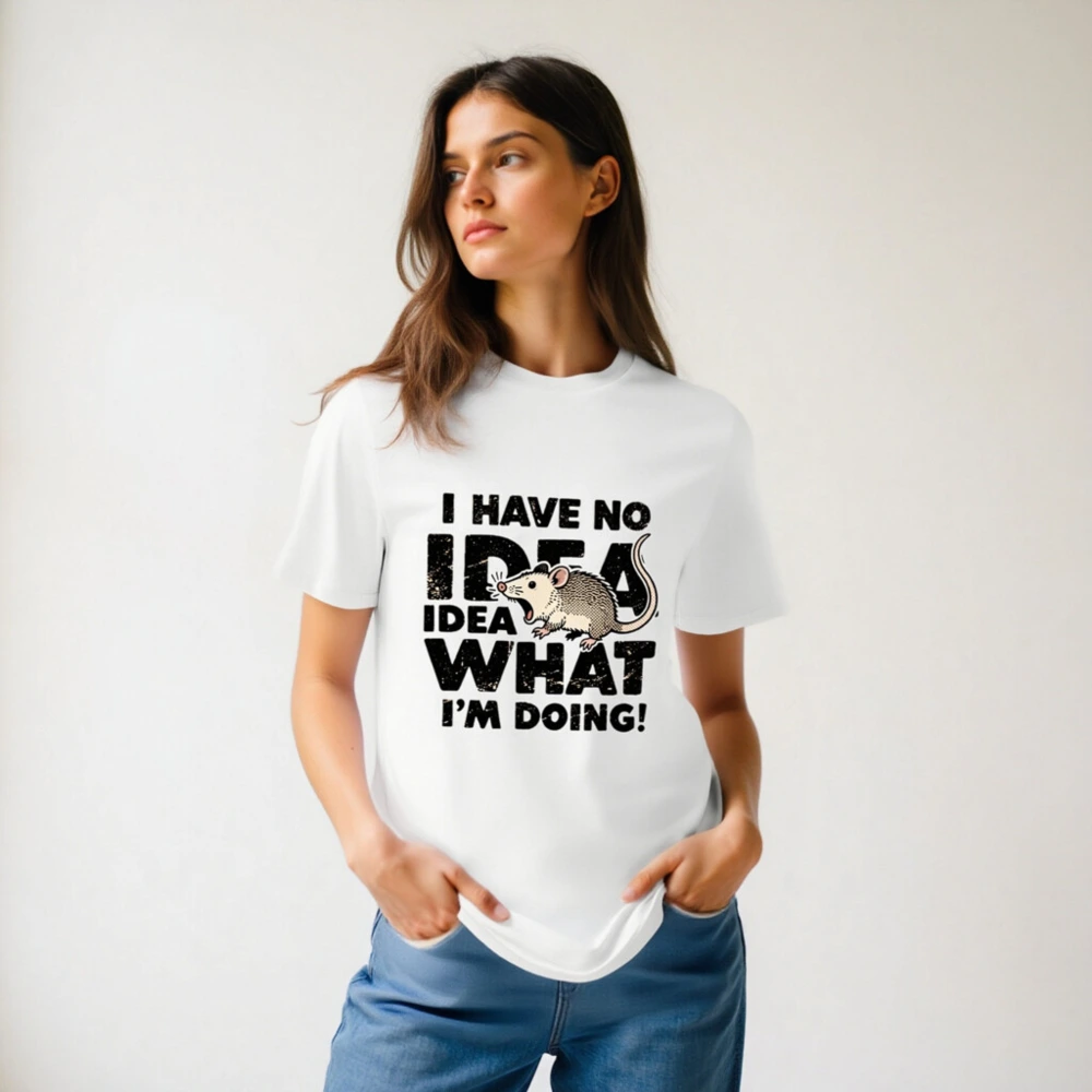 Unisex Organic Cotton T-Shirt | I Have No Idea What I'm Doing! Rat Graphic Tee - Image 6