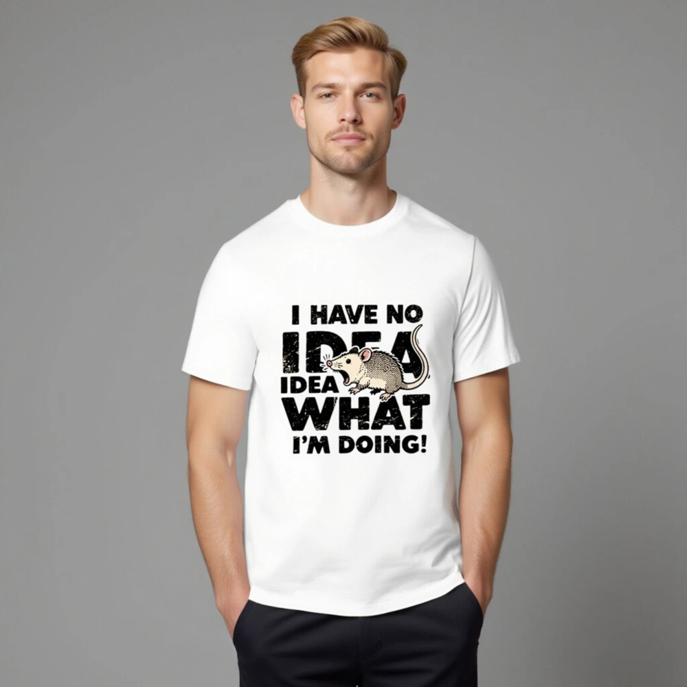 Unisex Organic Cotton T-Shirt | I Have No Idea What I'm Doing! Rat Graphic Tee - Image 8