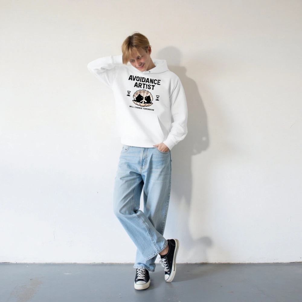 Avoidance Artist Hoodie | Unisex Eco-Friendly Essential Sweatshirt - Image 4