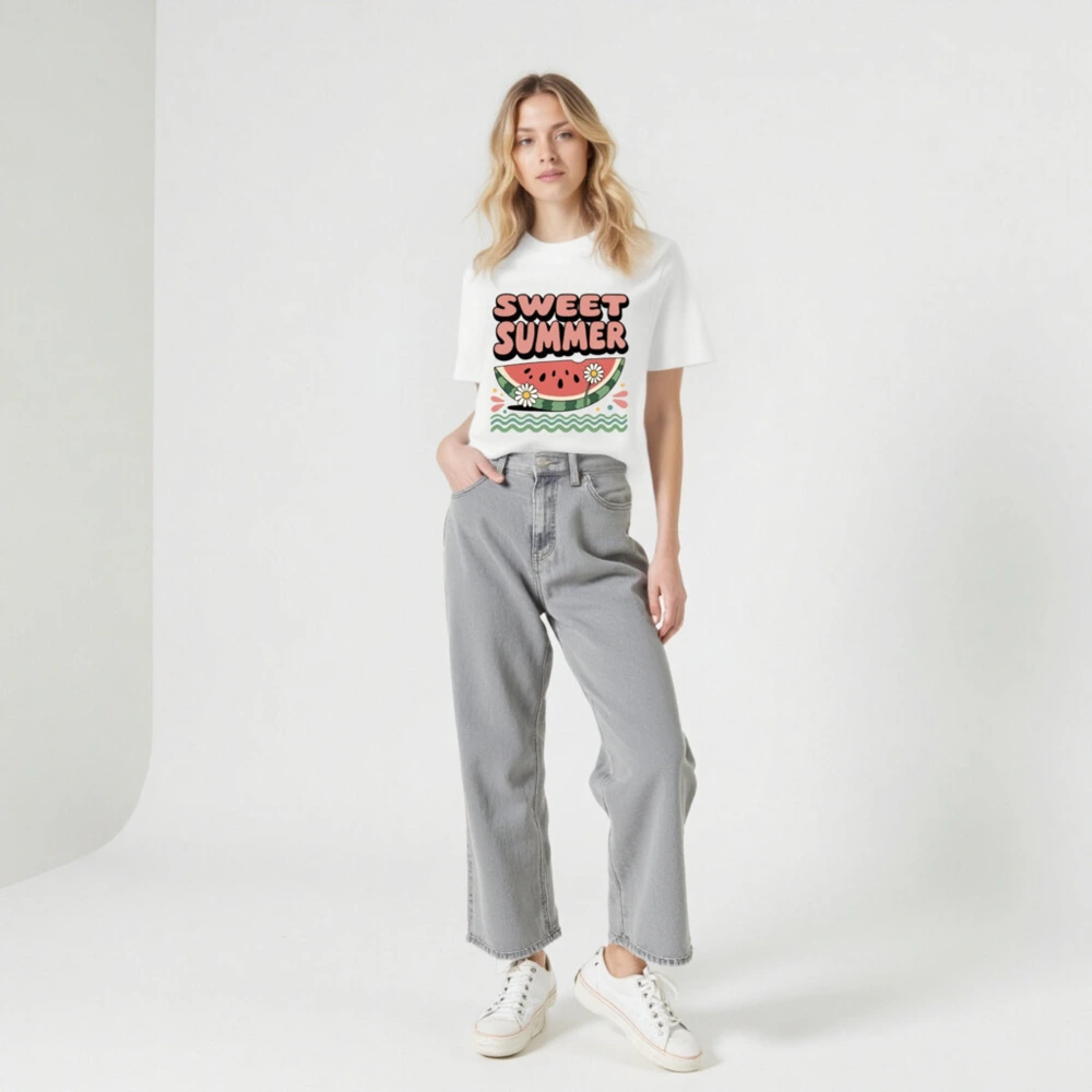 Sweet Summer Watermelon T-Shirt | Unisex Organic Cotton Tee - Image 7