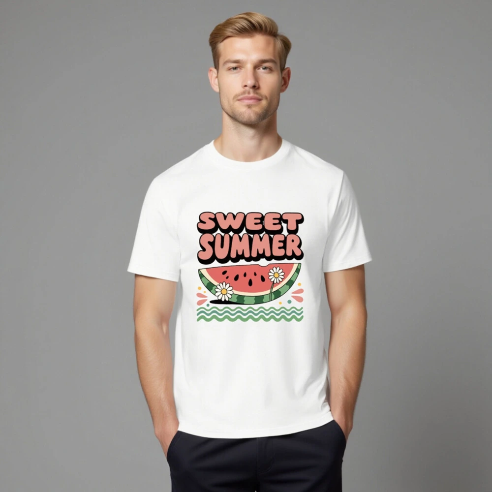 Sweet Summer Watermelon T-Shirt | Unisex Organic Cotton Tee - Image 8