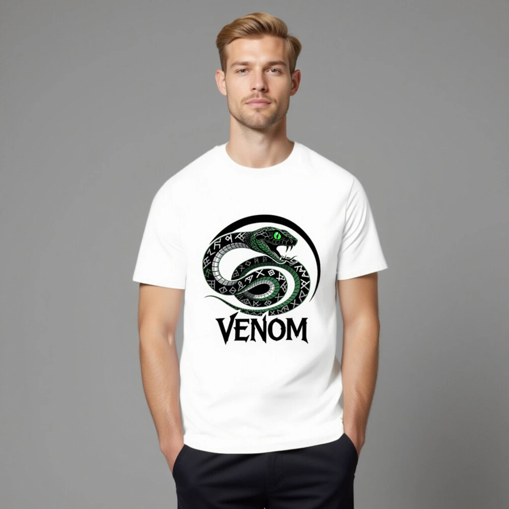 Unisex Organic Cotton T-Shirt with Venom Snake Graphic - Eco-Friendly & Comfortable - Image 8