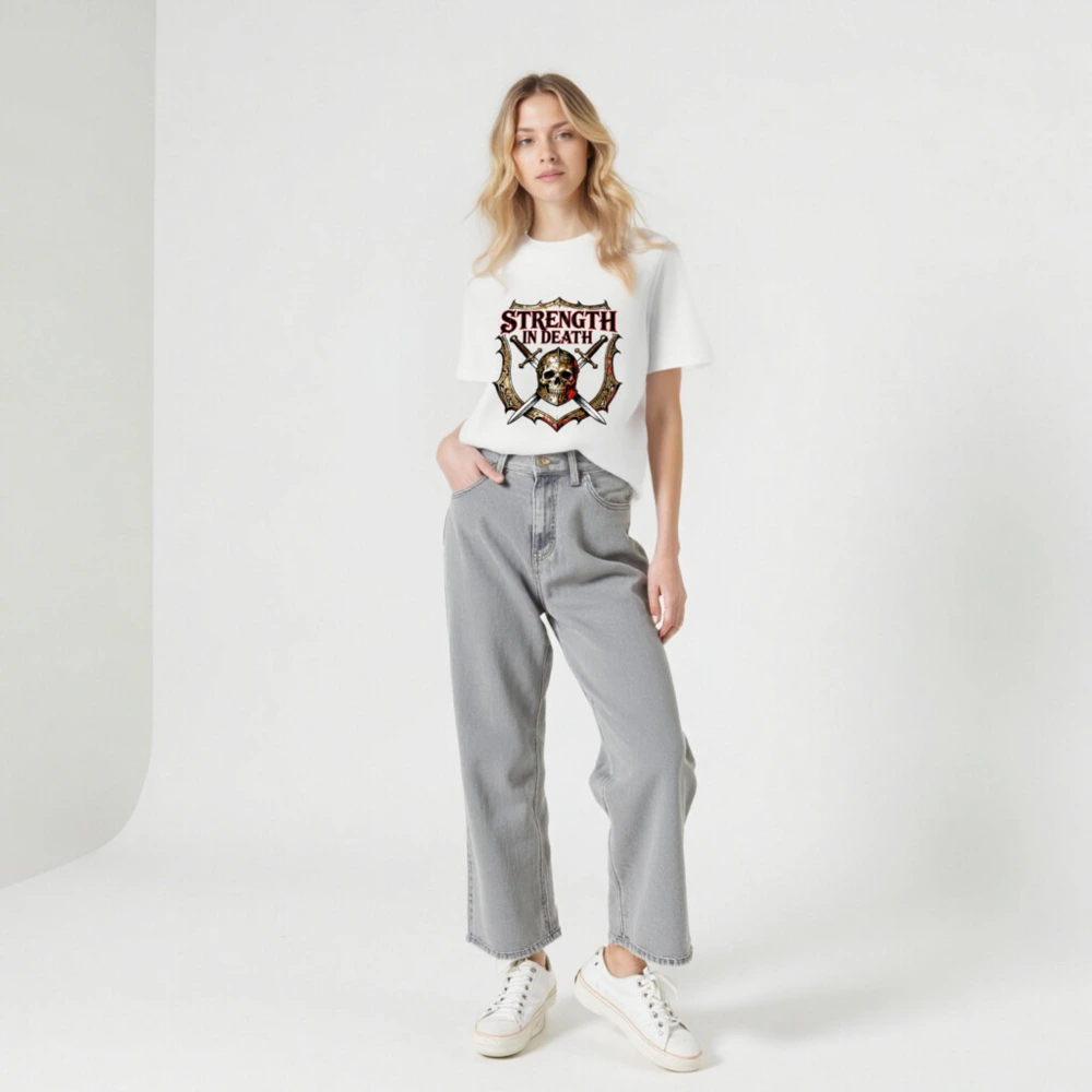 Strength in Death T-Shirt | Unisex Organic Cotton Tee - Image 7