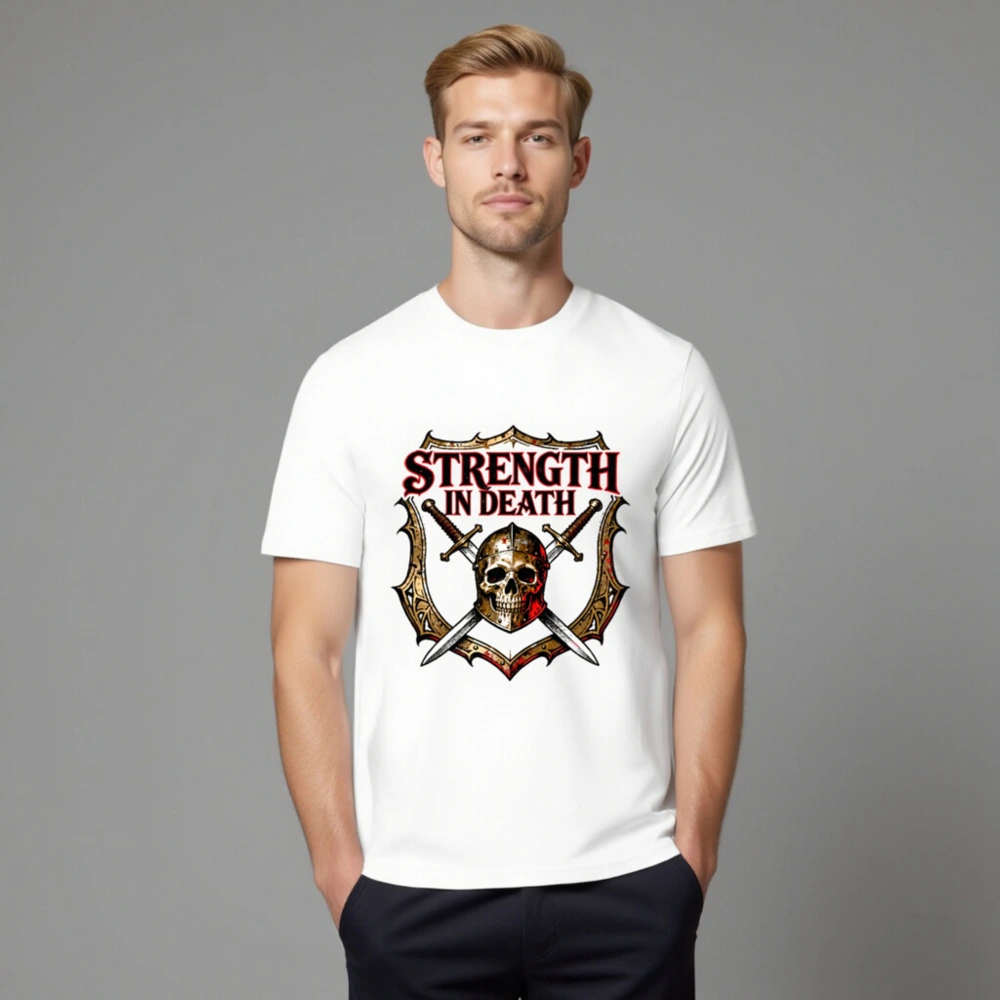 Strength in Death T-Shirt | Unisex Organic Cotton Tee - Image 8