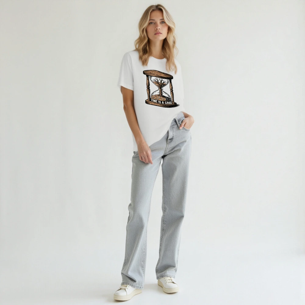 Unisex Staple T-Shirt - Time Is a Cage Hourglass Tree Design - Image 6
