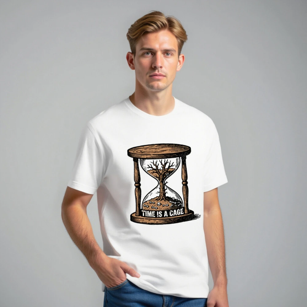 Unisex Staple T-Shirt - Time Is a Cage Hourglass Tree Design - Image 7