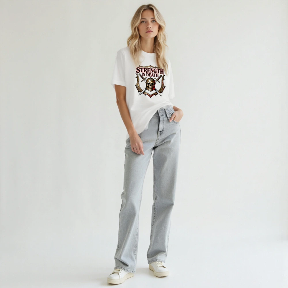 Unisex Strength in Death T-Shirt | Skull & Swords Graphic Tee - Image 6