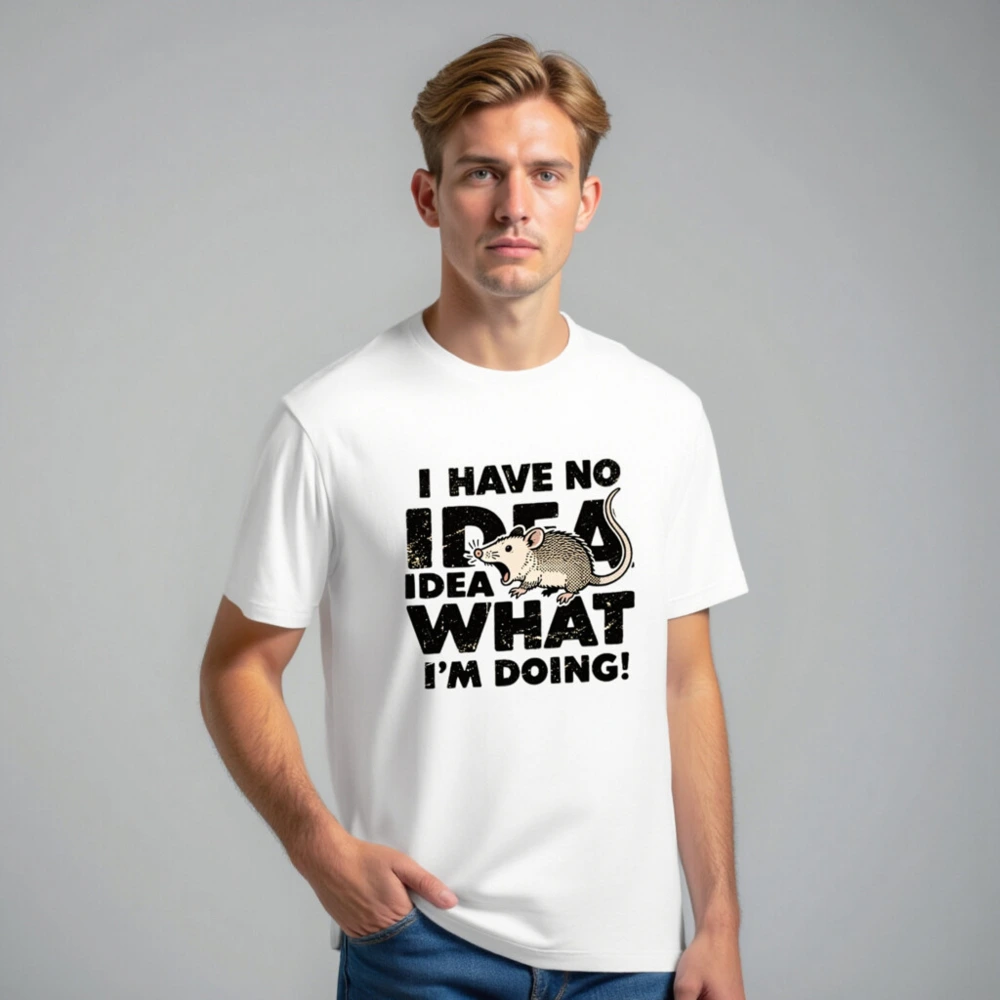 Unisex Staple T-Shirt: 'I Have No Idea What I'm Doing!' Mouse Graphic Tee - Image 7