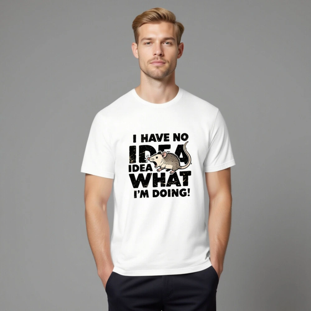 Unisex Staple T-Shirt: 'I Have No Idea What I'm Doing!' Mouse Graphic Tee - Image 8