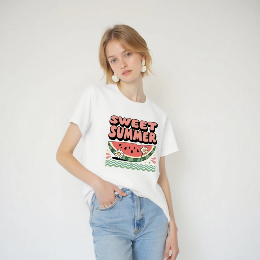 Sweet Summer Watermelon T-Shirt | Unisex Staple Tee - Image 2