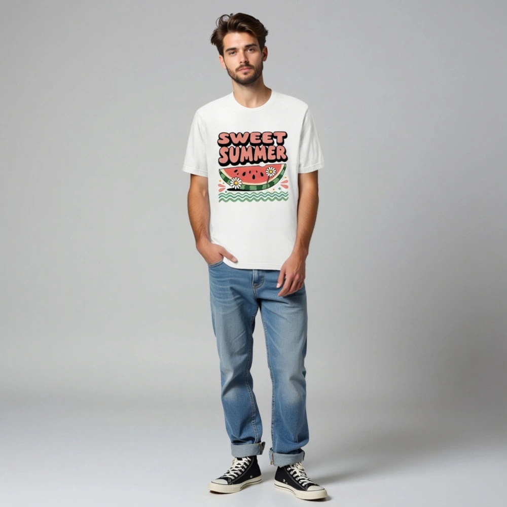 Sweet Summer Watermelon T-Shirt | Unisex Staple Tee - Image 3