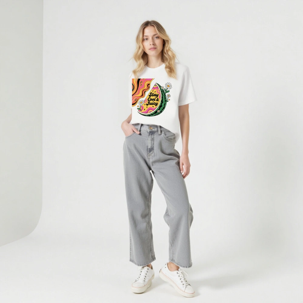 Stay Cool & Juicy Watermelon T-Shirt - Unisex Staple Tee - Image 5