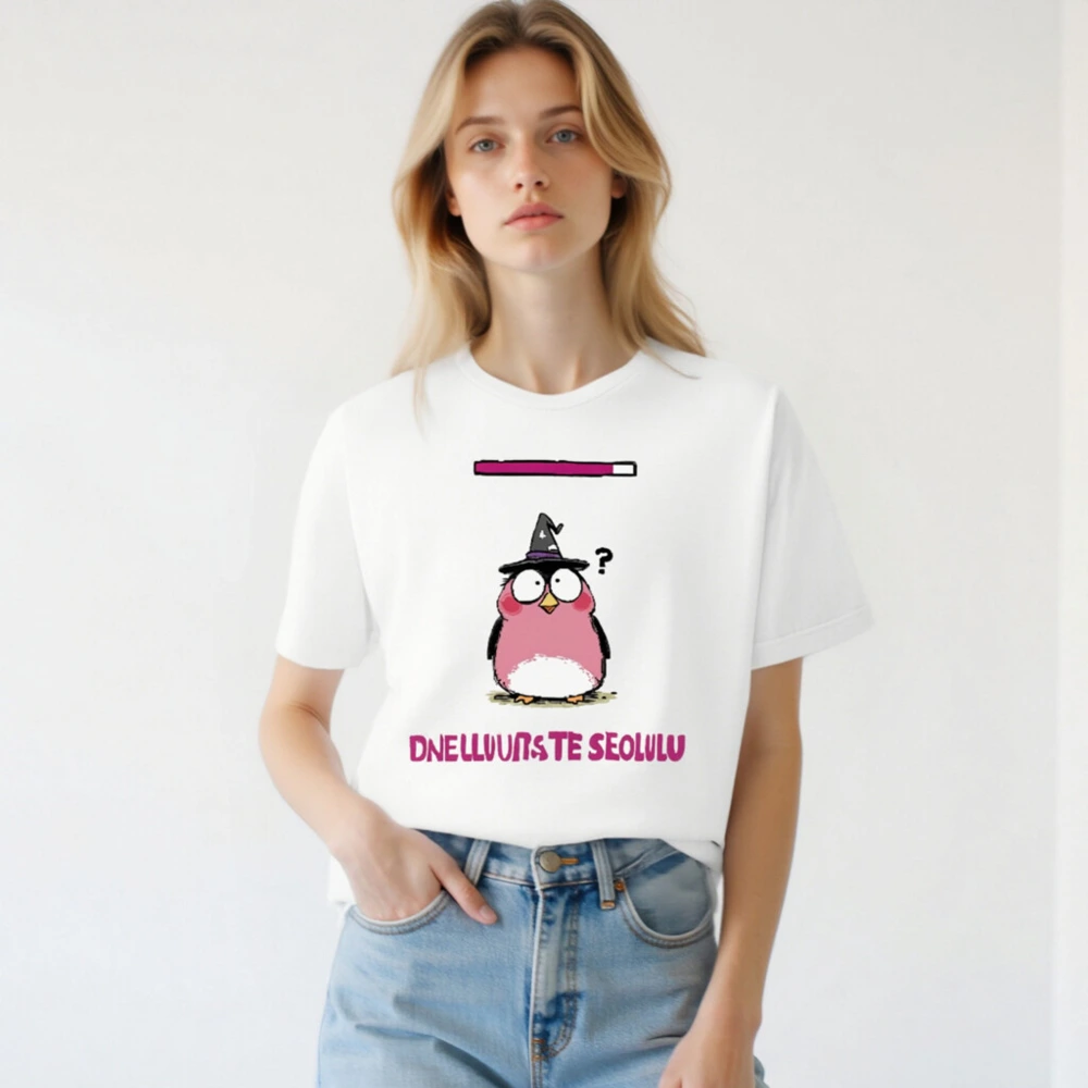Delulu is the Solulu Unisex Staple T-Shirt | Pink Witch Bird Design - Image 2