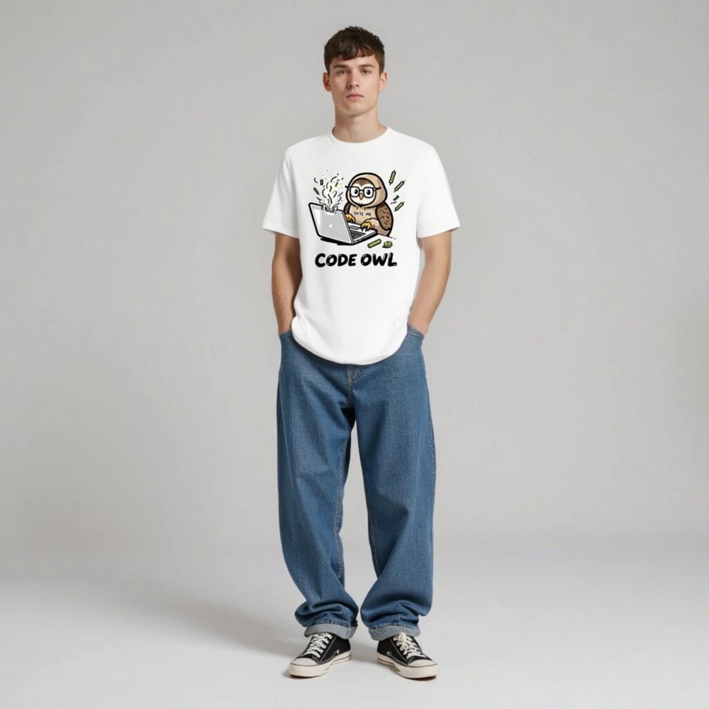 Code Owl Unisex T-Shirt | 'Byte Me' Graphic Tee for Programmers & Tech Enthusiasts - Image 4