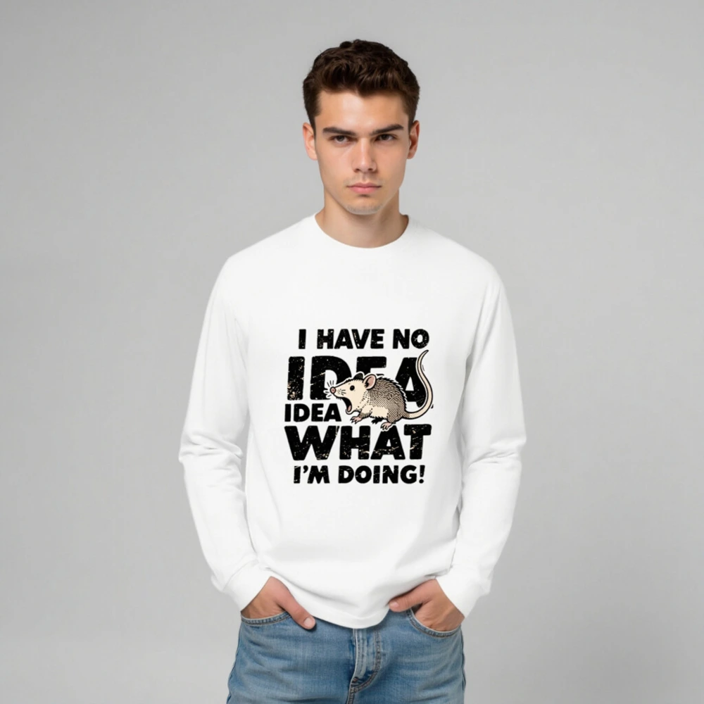 I Have No Idea What I'm Doing! Rat Graphic Unisex Long Sleeve Tee - Image 6