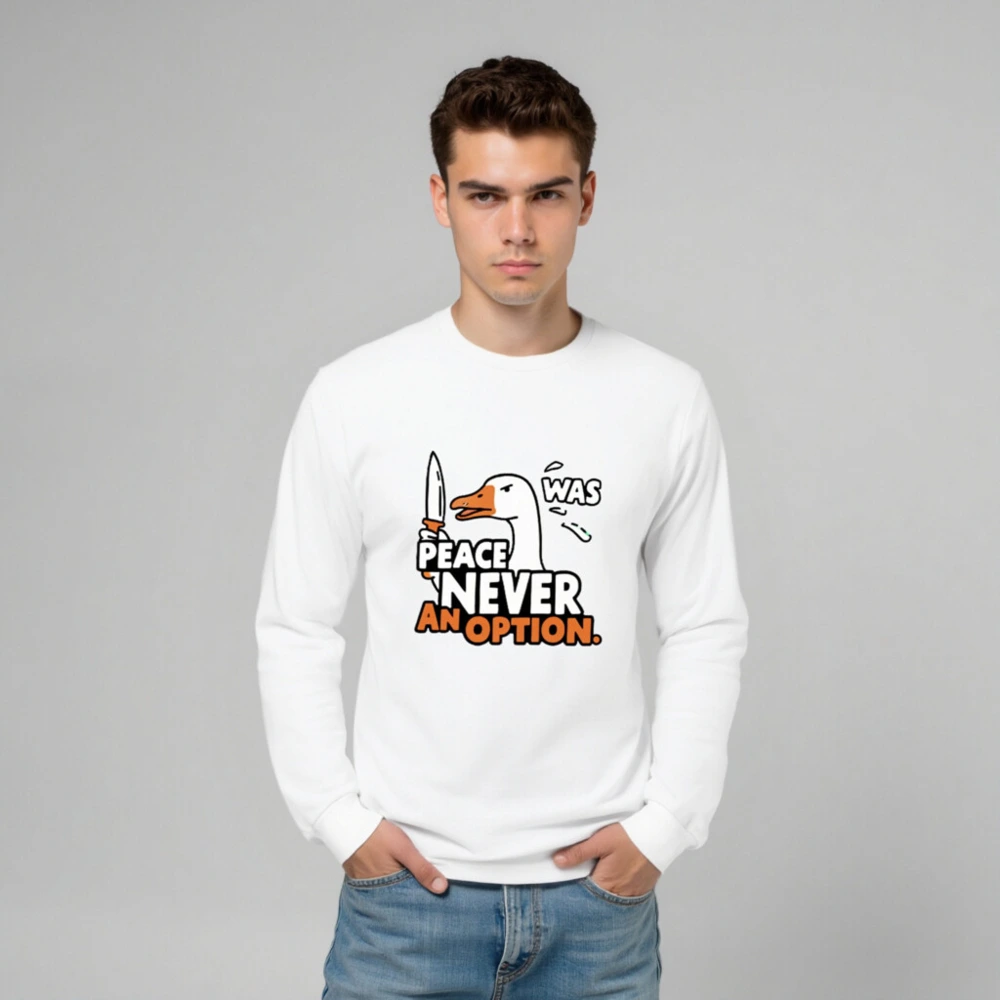 Peace Never Was an Option Duck Long Sleeve Tee - Unisex - Image 6