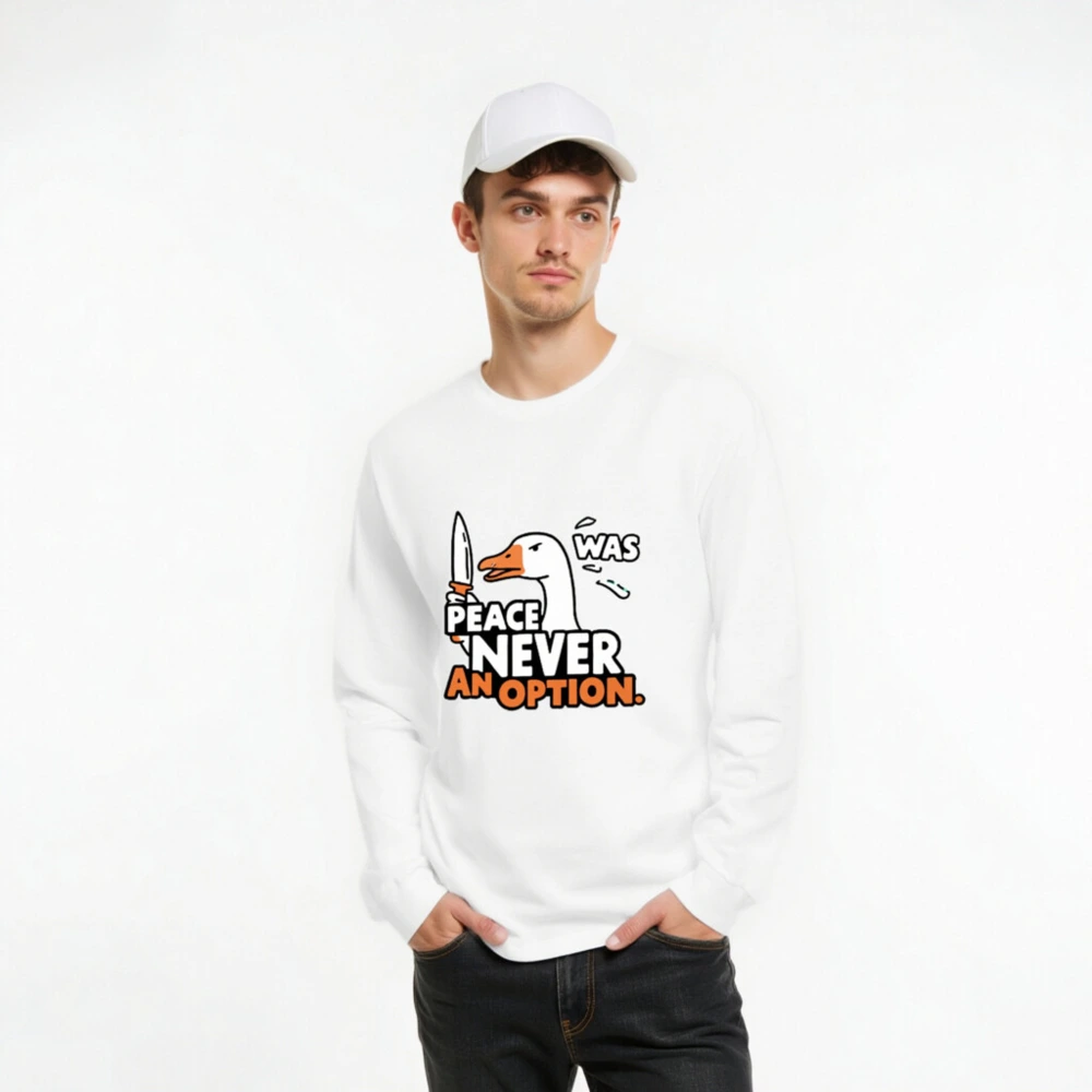Peace Never Was an Option Duck Long Sleeve Tee - Unisex - Image 7