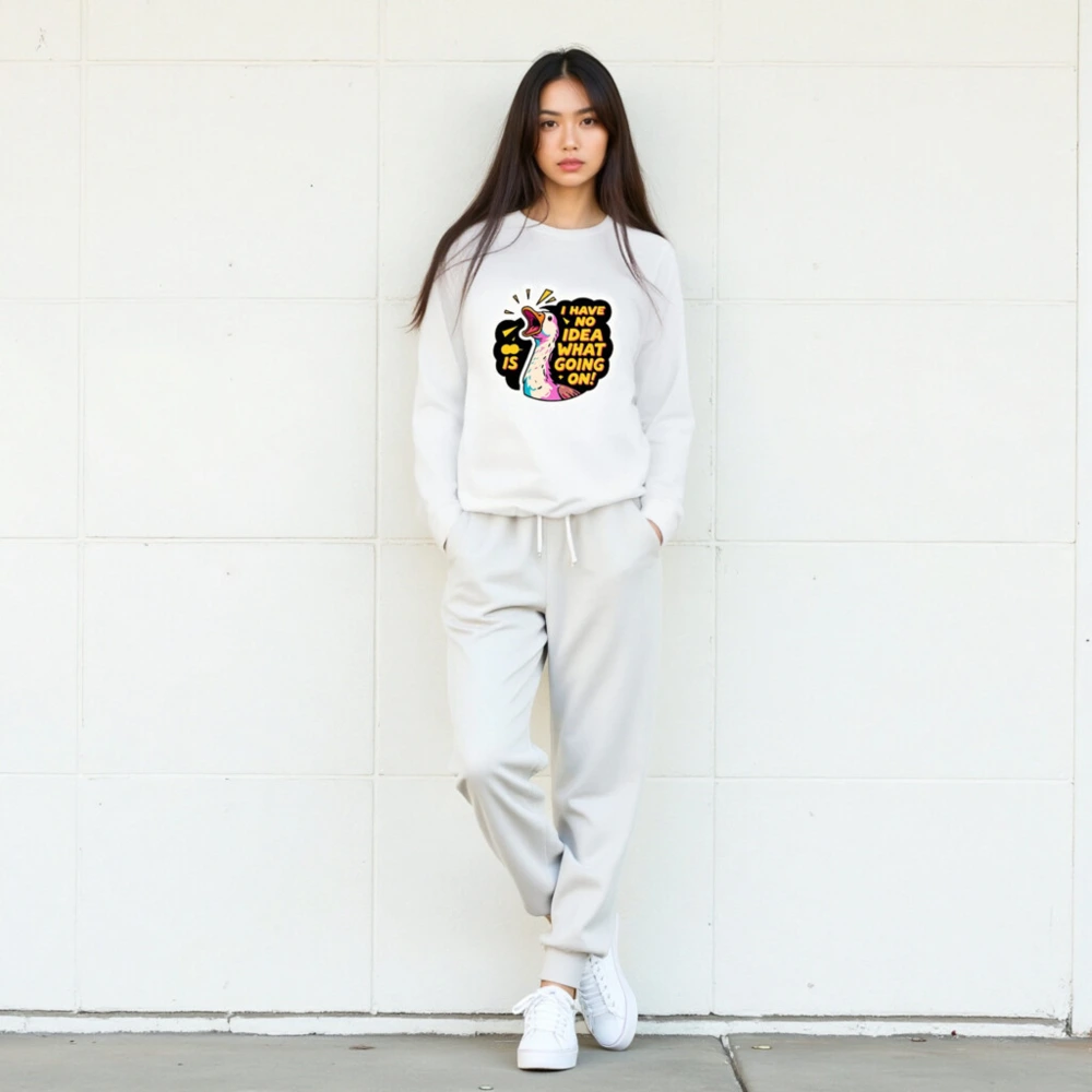 I Have No Idea What's Going On! Unisex Long Sleeve Tee - Funny Duck Graphic - Image 5