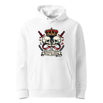 Unisex Eco Hoodie - Forever Solo Never Settling Skull & Crown Design