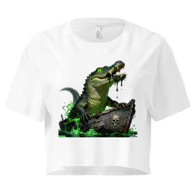 Green Crocodile Ferryman of the Styx Crop Top - Women's Short Sleeve T-Shirt