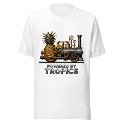 Steampunk Pineapple Train T-Shirt - Powered by Tropics Unisex Staple Tee