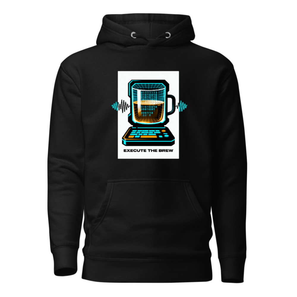 Unisex Premium Pullover Hoodie - Execute the Brew Tech Beer Mug Design