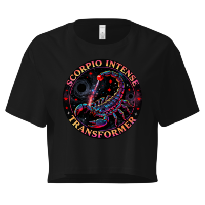Scorpio Intense Transformer Women's Crop Top - Cosmic Scorpion Design