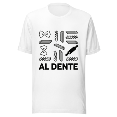 Unisex Al Dente Pasta T-Shirt - Fun Italian Kitchen Design, Comfort Fit