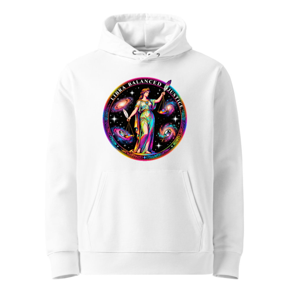 Unisex Eco Hoodie - Libra Balanced Justice Cosmic Design