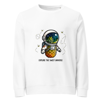 Unisex Organic Pineapple Astronaut Sweatshirt | Explore the Sweet Universe