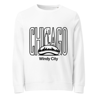 Unisex Organic Sweatshirt | Chicago Windy City Design - Eco-Friendly & Comfortable