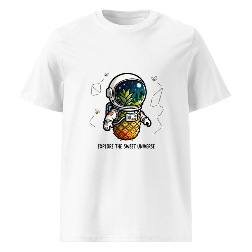 Pineapple Astronaut T-Shirt | Unisex Organic Cotton Tee - Explore the Sweet Universe