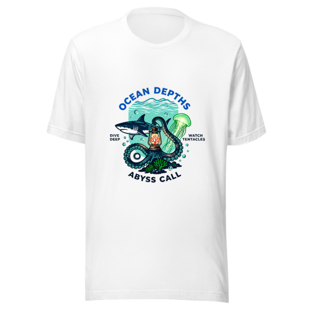 Ocean Depths Unisex T-Shirt | Abyss Call Dive Deep Watch Tentacles